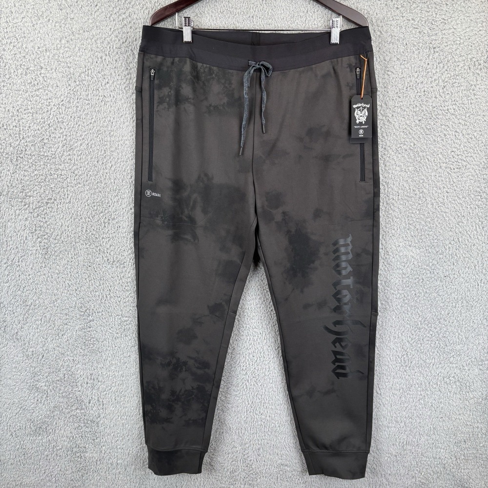 NEW Roark Pants Mens 2XL Black Motorhead El Morro Fleece Pants Zip Pocket *RARE*
